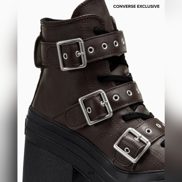 CONVERSE Chuck 70 De Luxe Heel Leather & Buckles High Top, Platform A12209C NEW! - Picture 3 of 16